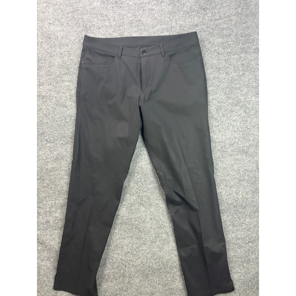 Lululemon Commission Pants Mens 38 Black Stretch Chino Trousers‎ 213238